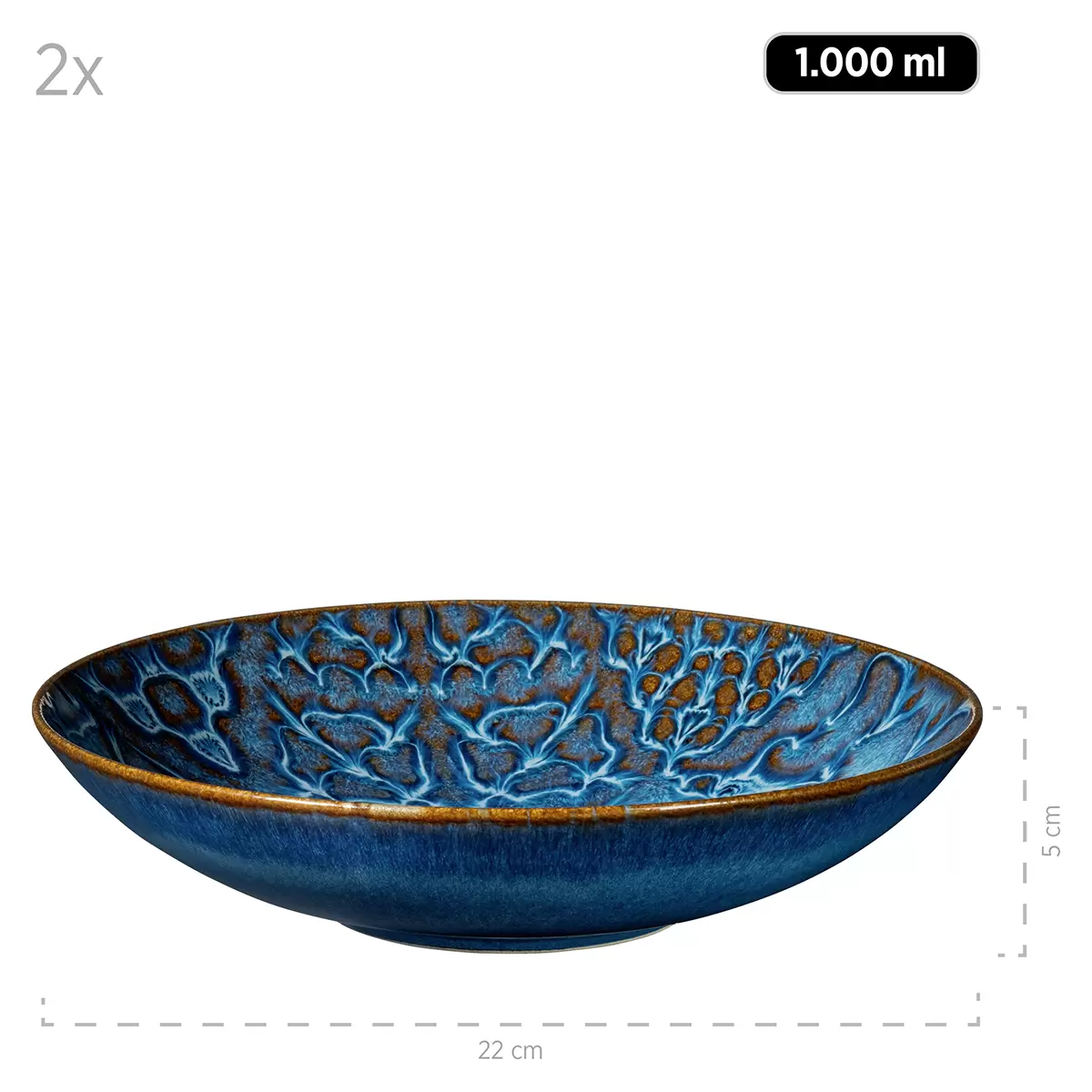 Kombiservice 8tlg. TRAD. TILES BLAU Blau