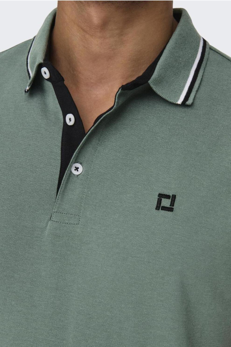 Only & Sons groene heren polo