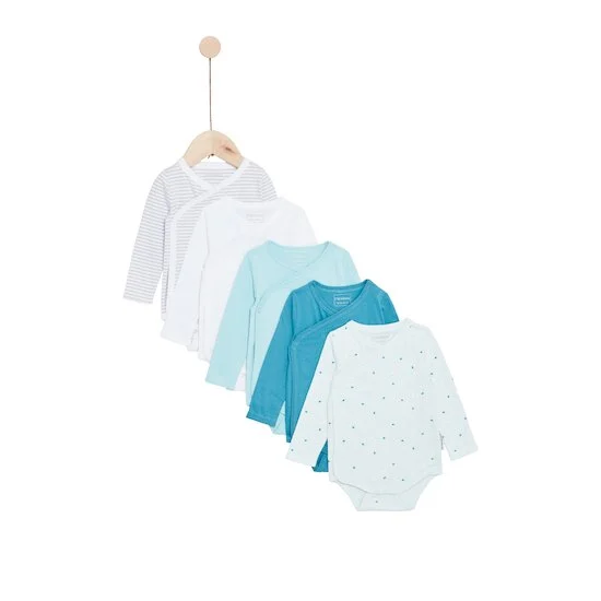 Mes Essentiels Lot 5 Bodies   Bleu        de               P'tit bisou