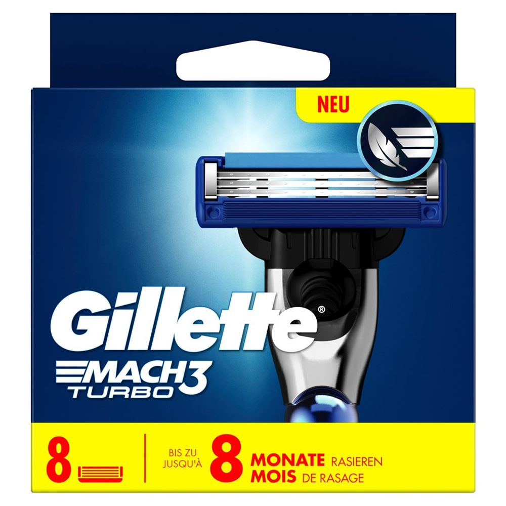 Gillette Mach3 Systemklingen Turbo 3D (n) 8 Stk