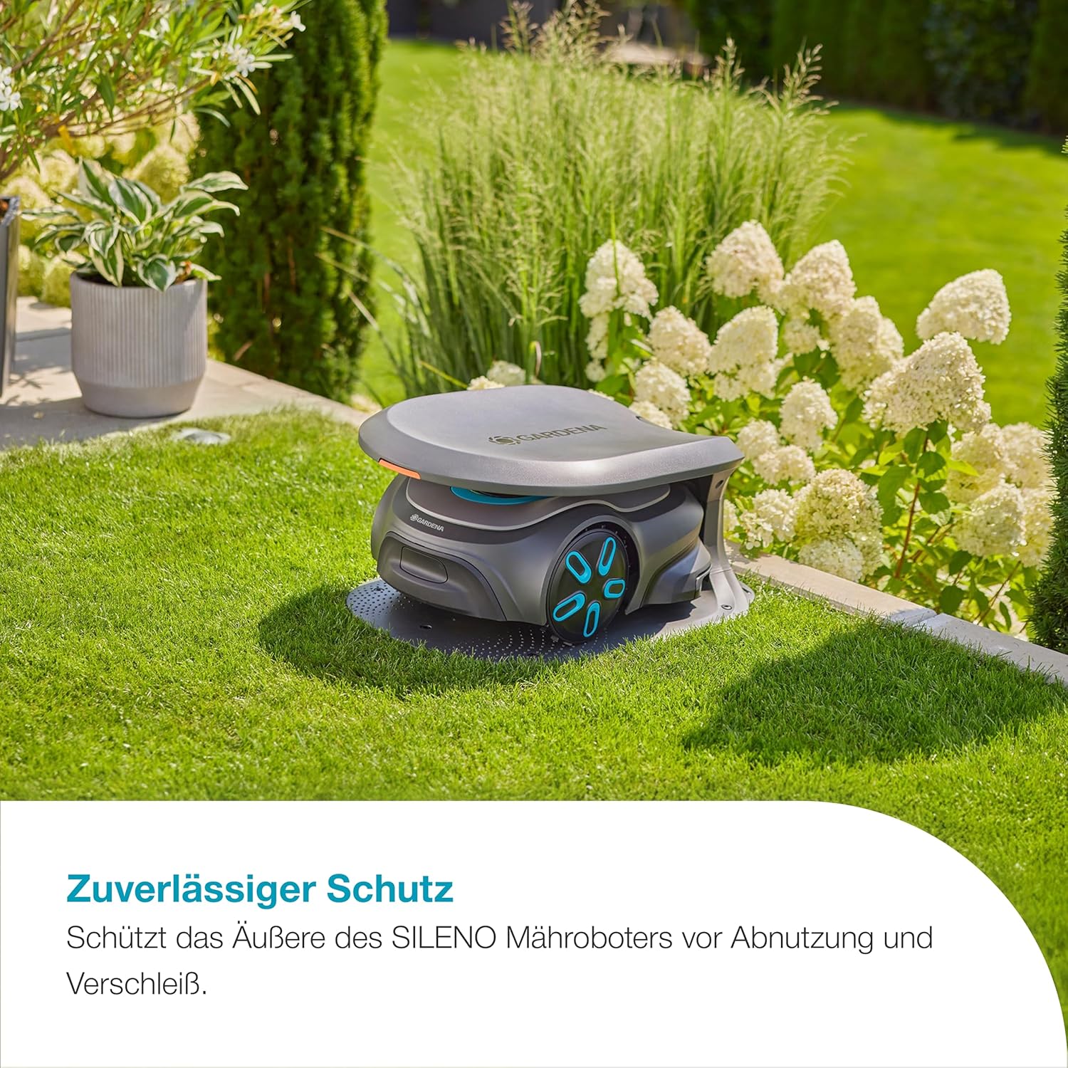 Gardena Mähroboter-Garage, kompatibel mit smart SILENO pro, max, free, Schutz vor Witterungseinflüssen, einfach zu montieren, schützt vor Abnutzung und Verschleiß (15025-20)