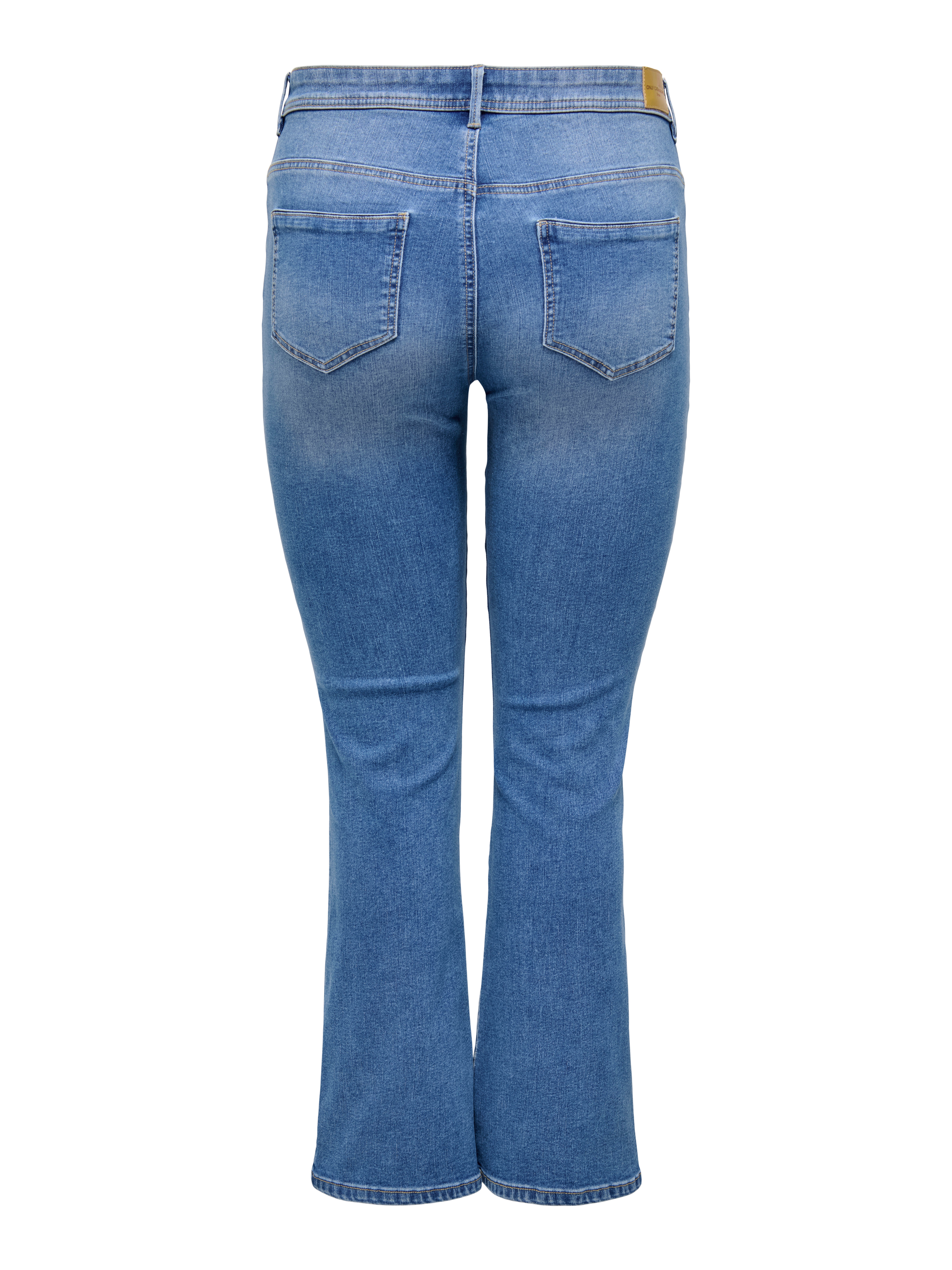 CARSALLY Mittlere Taille Ausgestellt Jeans Medium Blue Denim