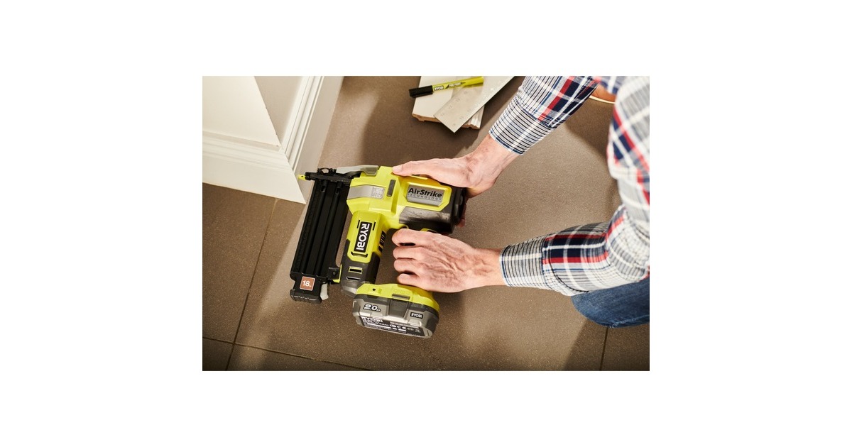 RyobiONE+ 18V Accu 18G Tacker R18GN18-0 spijkerpistool  (Groen/zwart, Accu en lader niet inbegrepen)