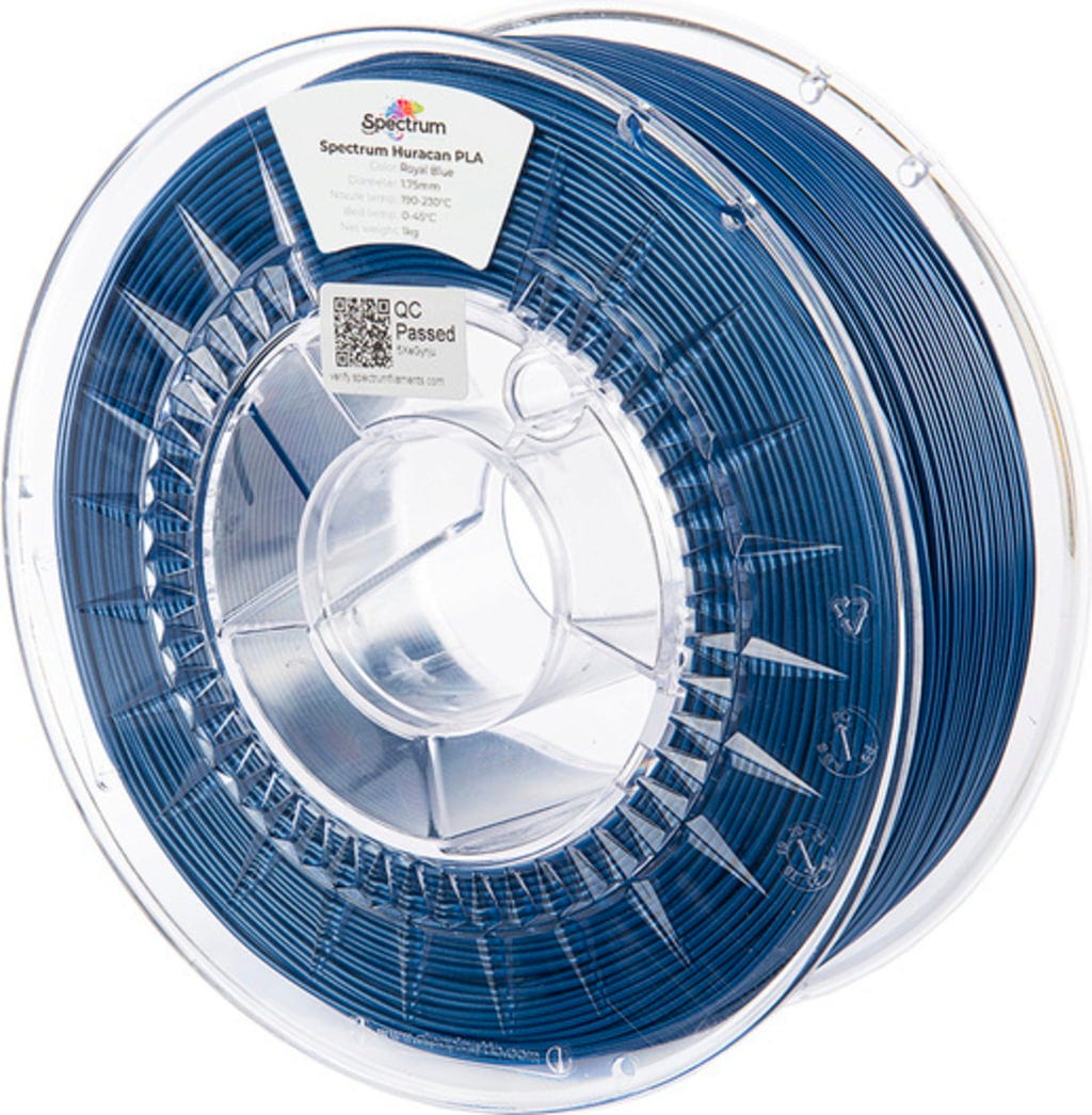 Spectrum  Huracan PLA Royal Blue, 1,75 mm / 1000 g    High-Speed-PLA für 3D-Druck bis 350 mm/s in Royal Blue