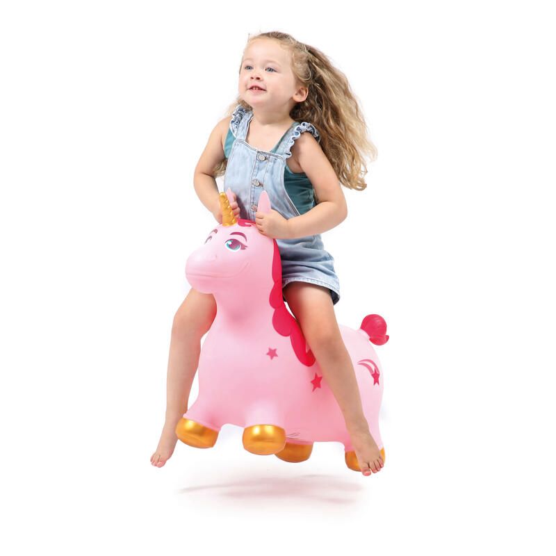Ballon sauteur licorne magique - Rose -