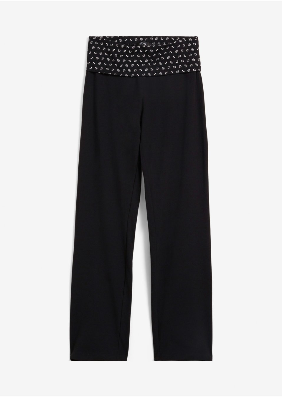 Pantalon fluide avec revers à la taille, Straight