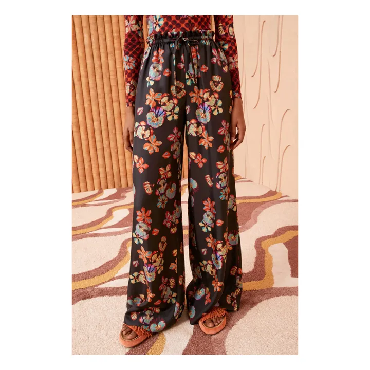 Ulla Johnson Pantalon Sawyer Soie | Noir