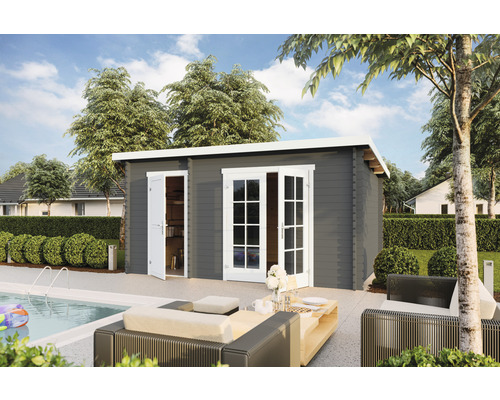 Tuinhuis Belmont 2 inclusief vloer, 465 x 318,9 cm, carbongrijs