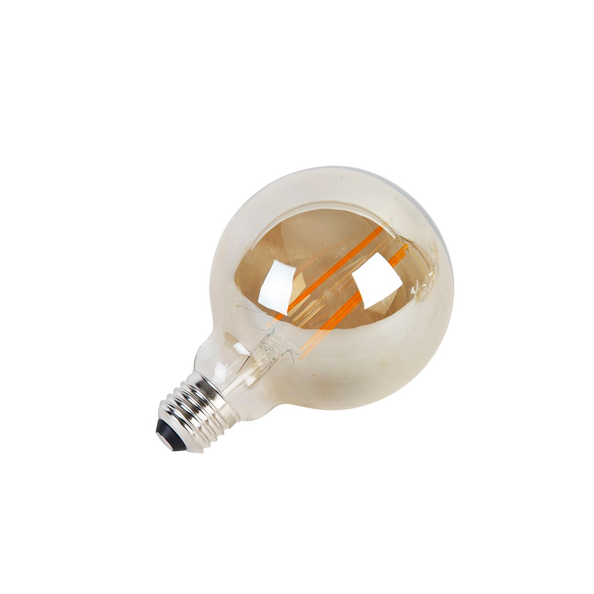 Set van 5 E27 3-staps dimbare LED lamp G95 goud glas 5W 380 lm 2200K