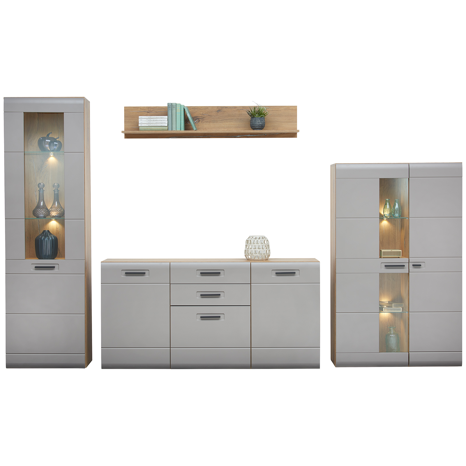 Luca Bessoni Sideboard AURIS - Basalt-Flagstaff Eiche - 163 cm