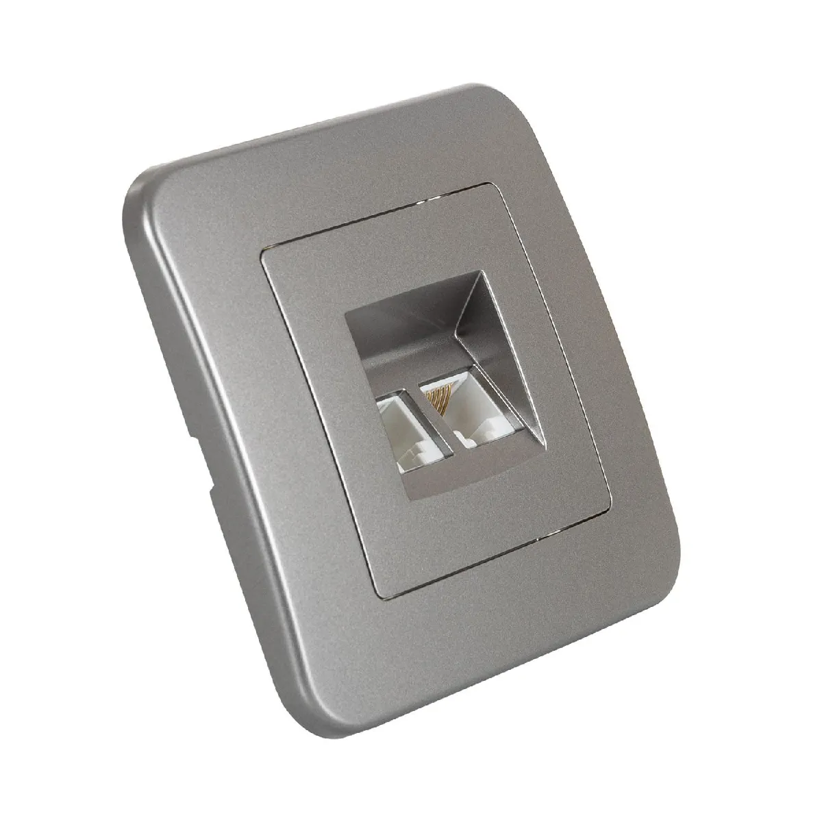 Ledkia RJ45 Internet + RJ11 Classic - Argent