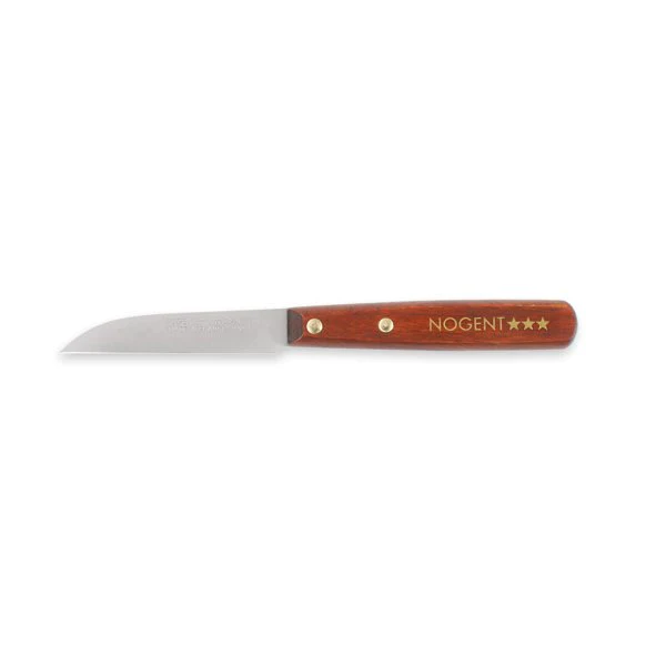 Couteau d'office lisse 8 cm manche en bois Nogent