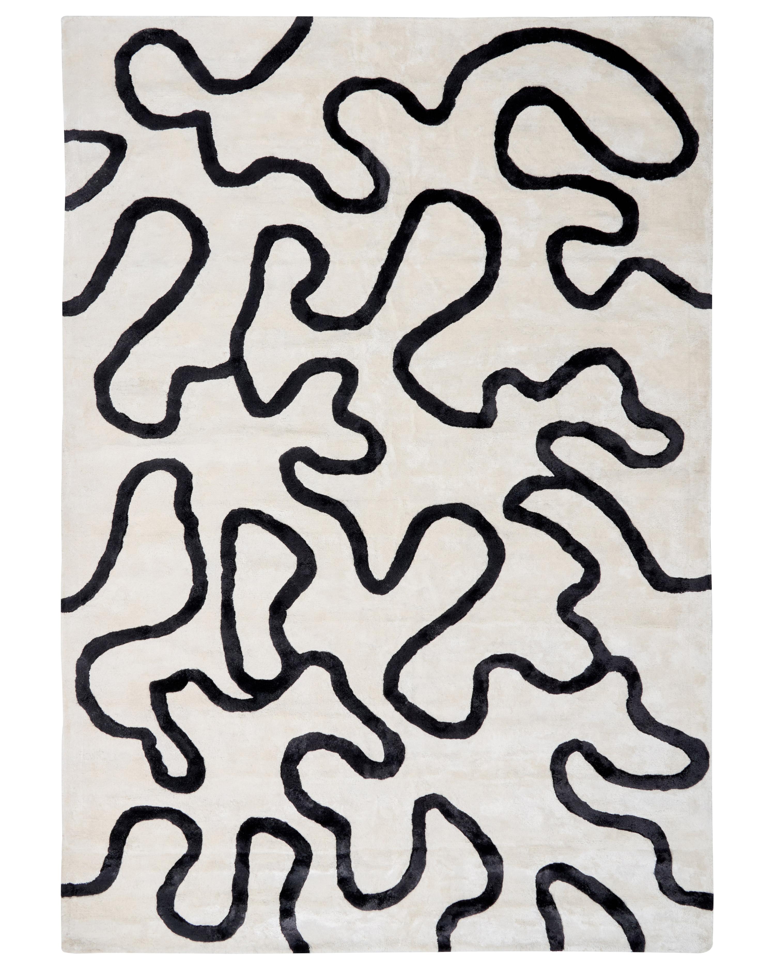 Vloerkleed KAPPAR Wit 160 x 230 cm Viscose