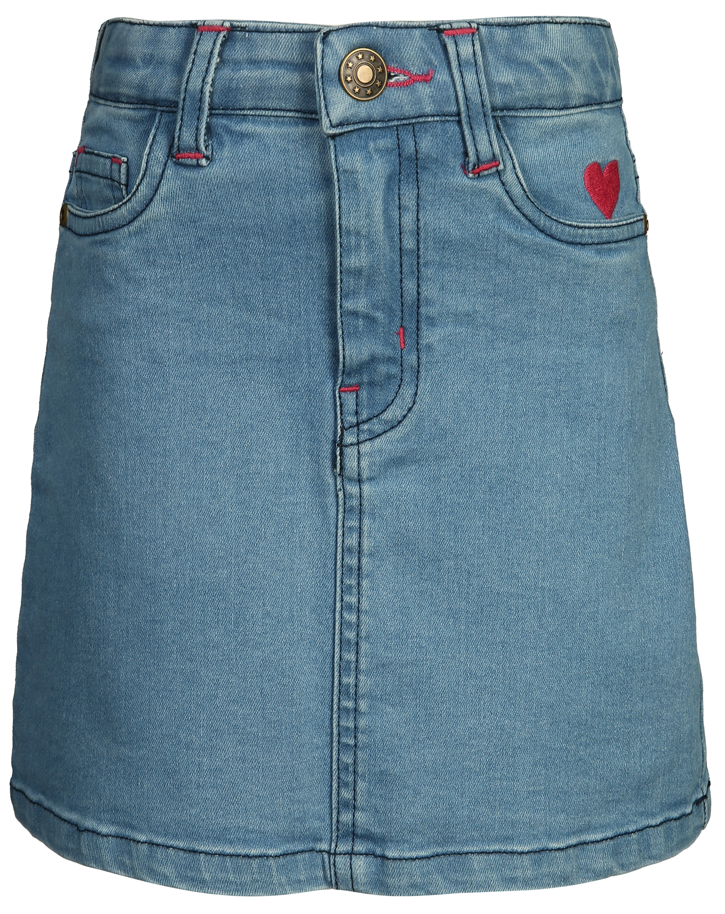 Jeans-Rock PINKES HERZ in mittelblau
