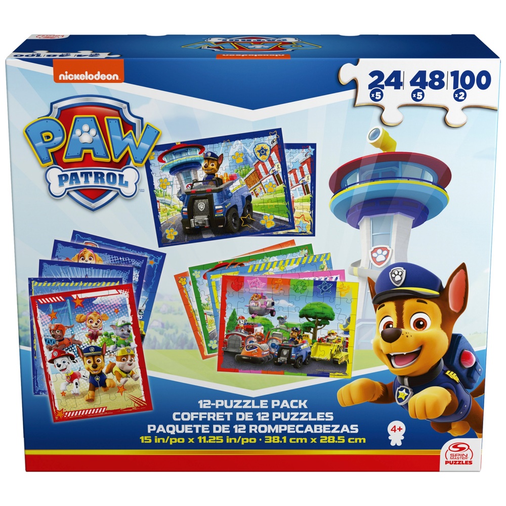 PAW Patrol: 12 in a Box Bumper Jigsaw Puzzle Pack ( 5 x 24 Teile, 5 x 48 Teile, 2 x 100 Teile)