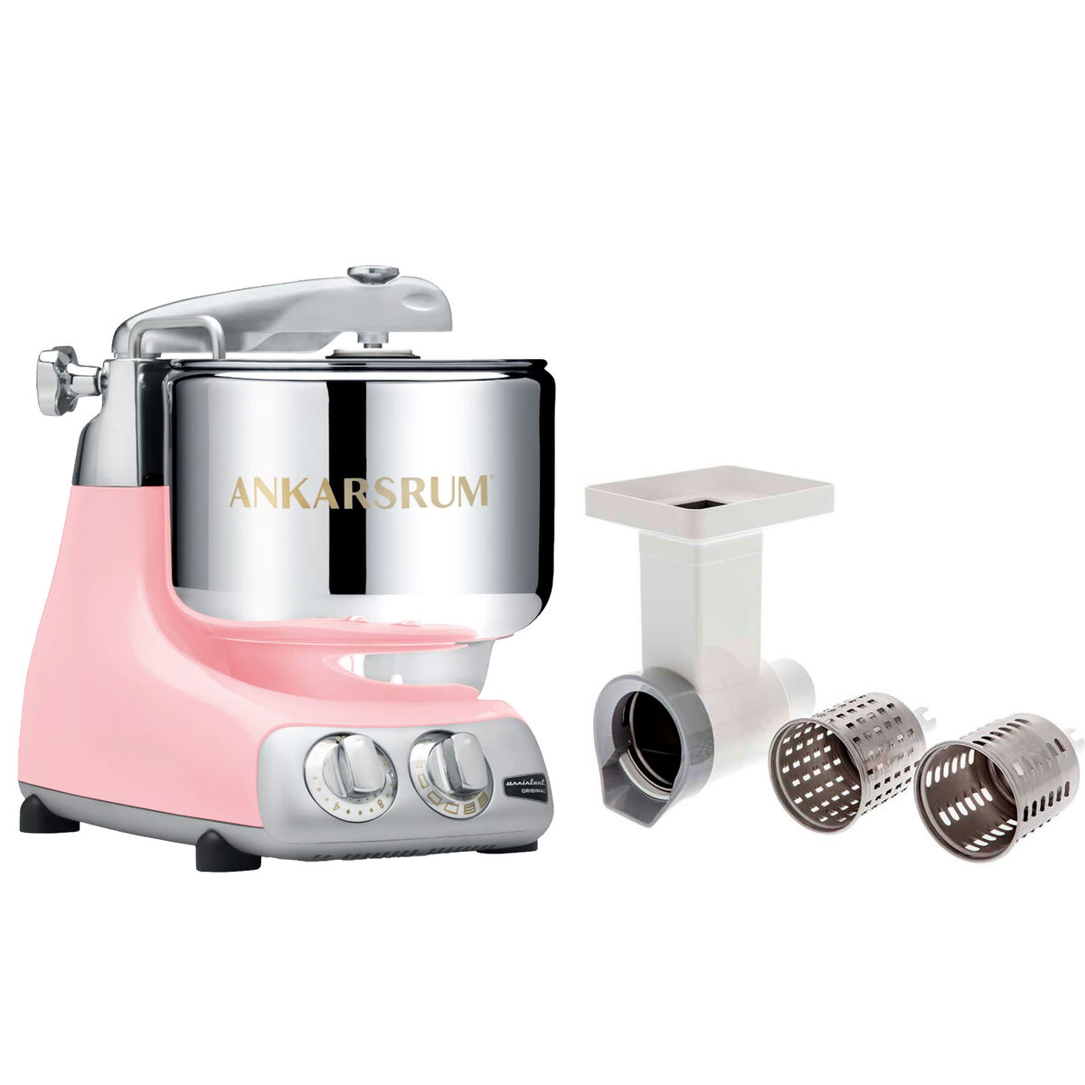Ankarsrum Assistent Original AKM6230 Skyet Rosa + grønnsakskjører