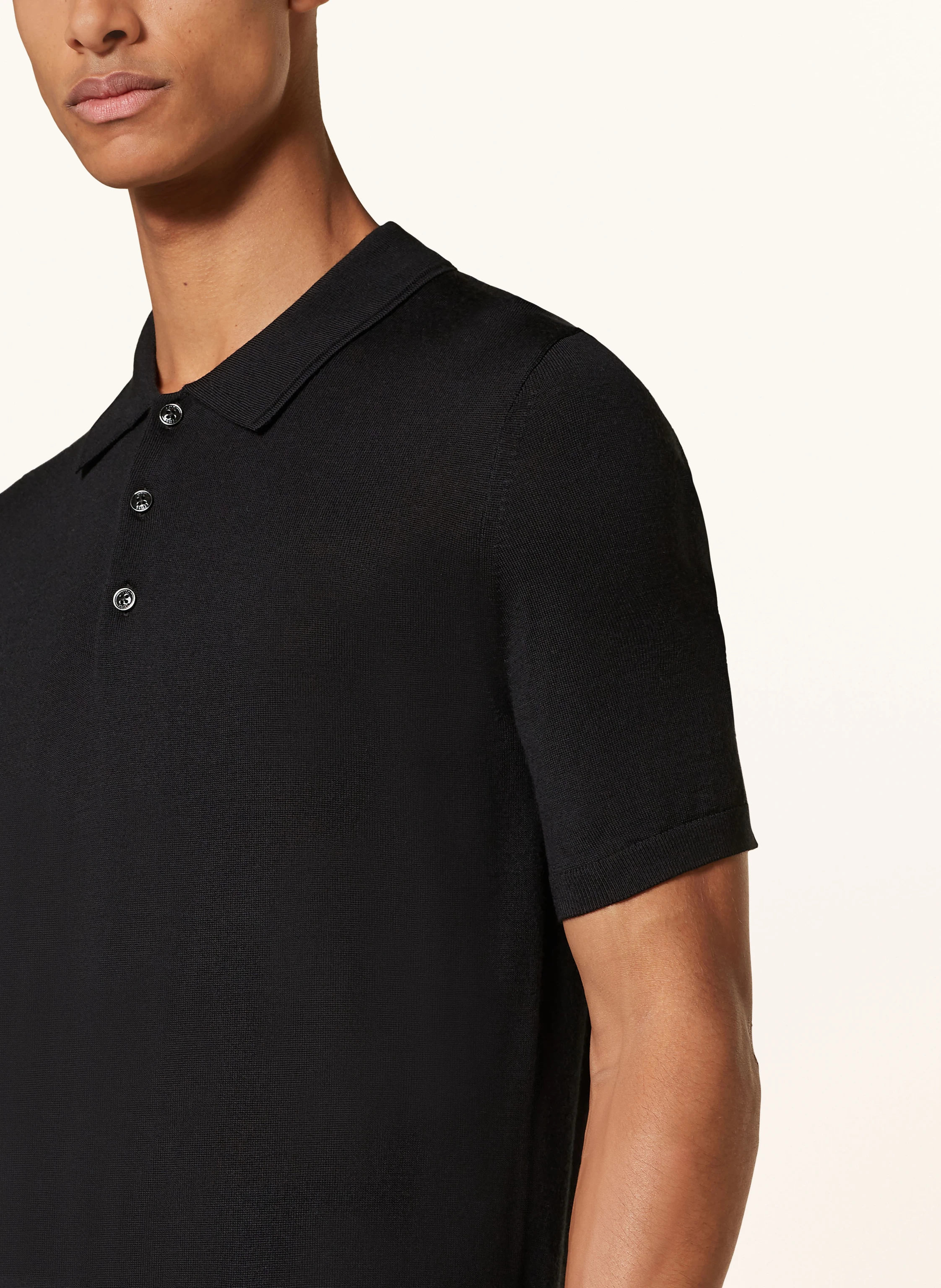REISS Strick-Poloshirt MANOR
