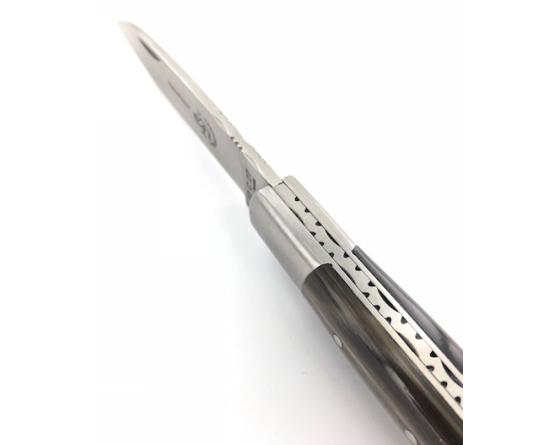 Yssingeaux 11 cm - Corne Blonde - Guilloché Couteau de Poche PassionFrance