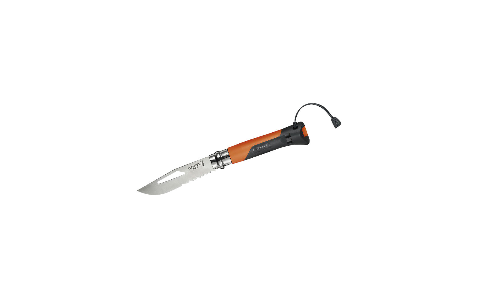 Opinel N°08 Outdoor Taschenmesser mit Signalpfeife Klingenlänge 8,5 cm grün