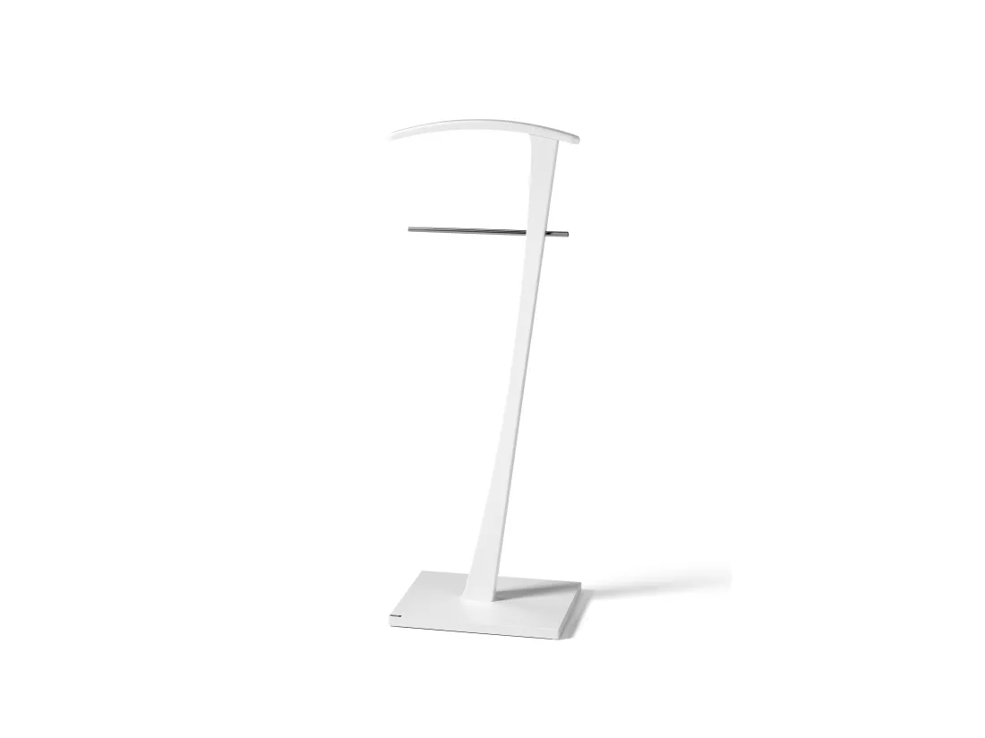 Valet de nuit - H115cm x L48cm x P28cm - hêtre massif blanc - Lindes