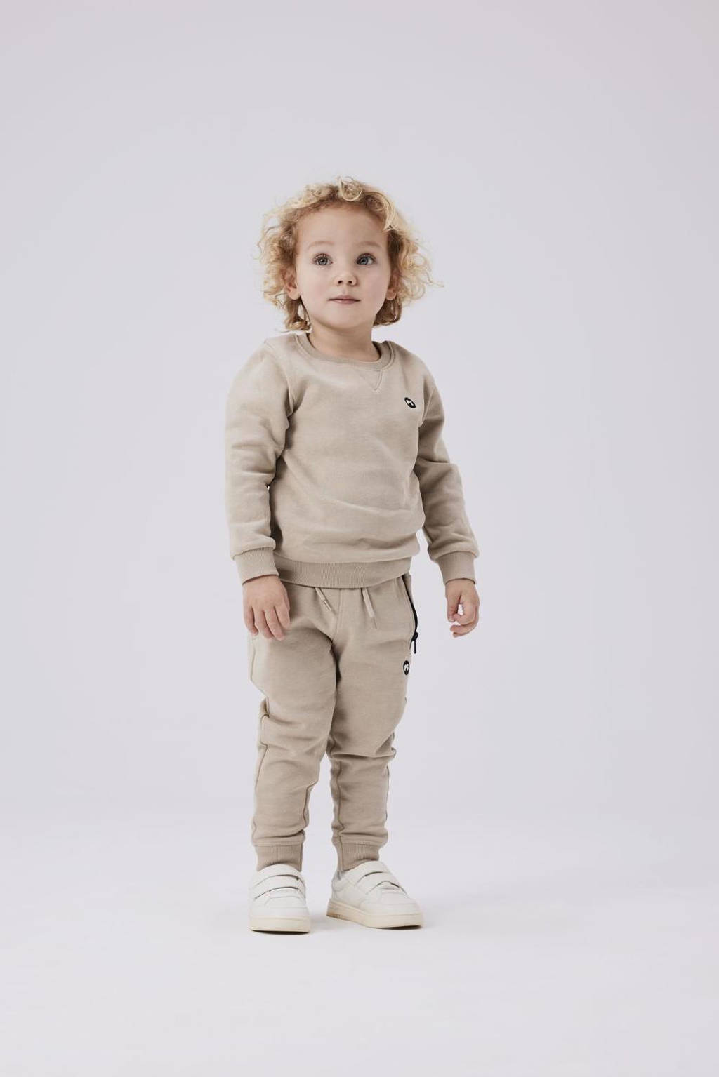 NAME IT slim fit joggingbroek NMMVIMO lichtbruin