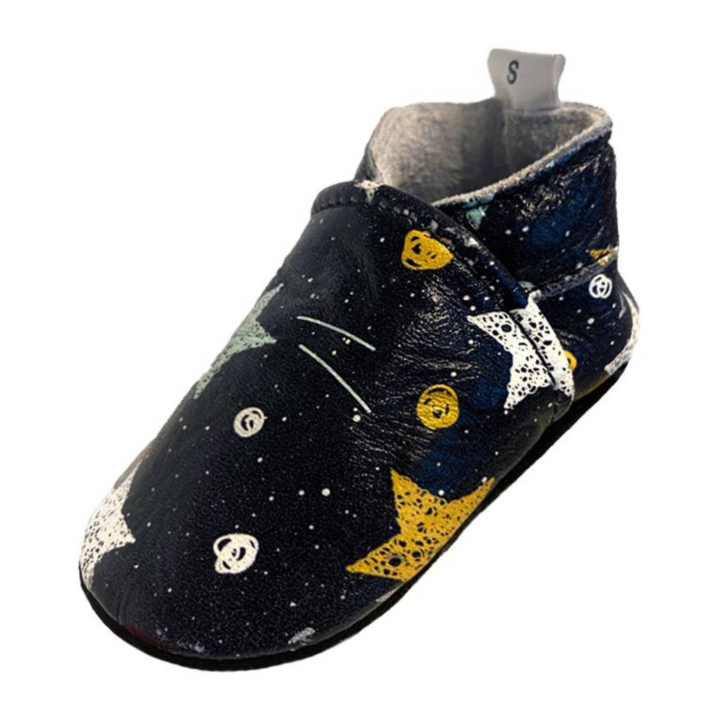 Babysteps Doodle Stars leren babyslofjes met sterrenprint zwart