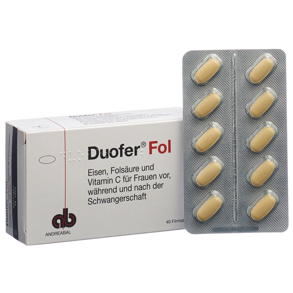 DUOFER Filmtabl Blist 40 Stk<br>40 Stück, Blister, Filmtablette