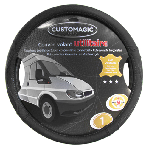 Couvre volant cuir véritable Ducato 2002 à 2006 41 à 42cm