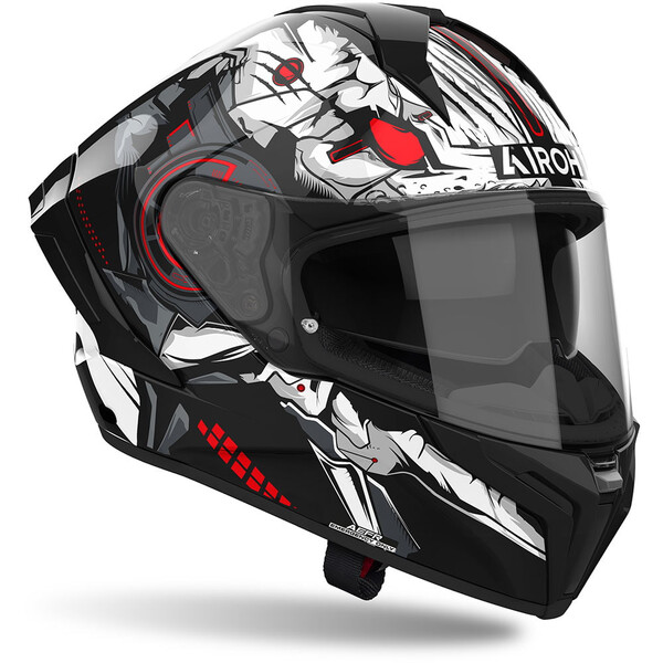 Airoh - Casque Matryx Nytro Noir Brillant / Gris / Blanc / Rouge