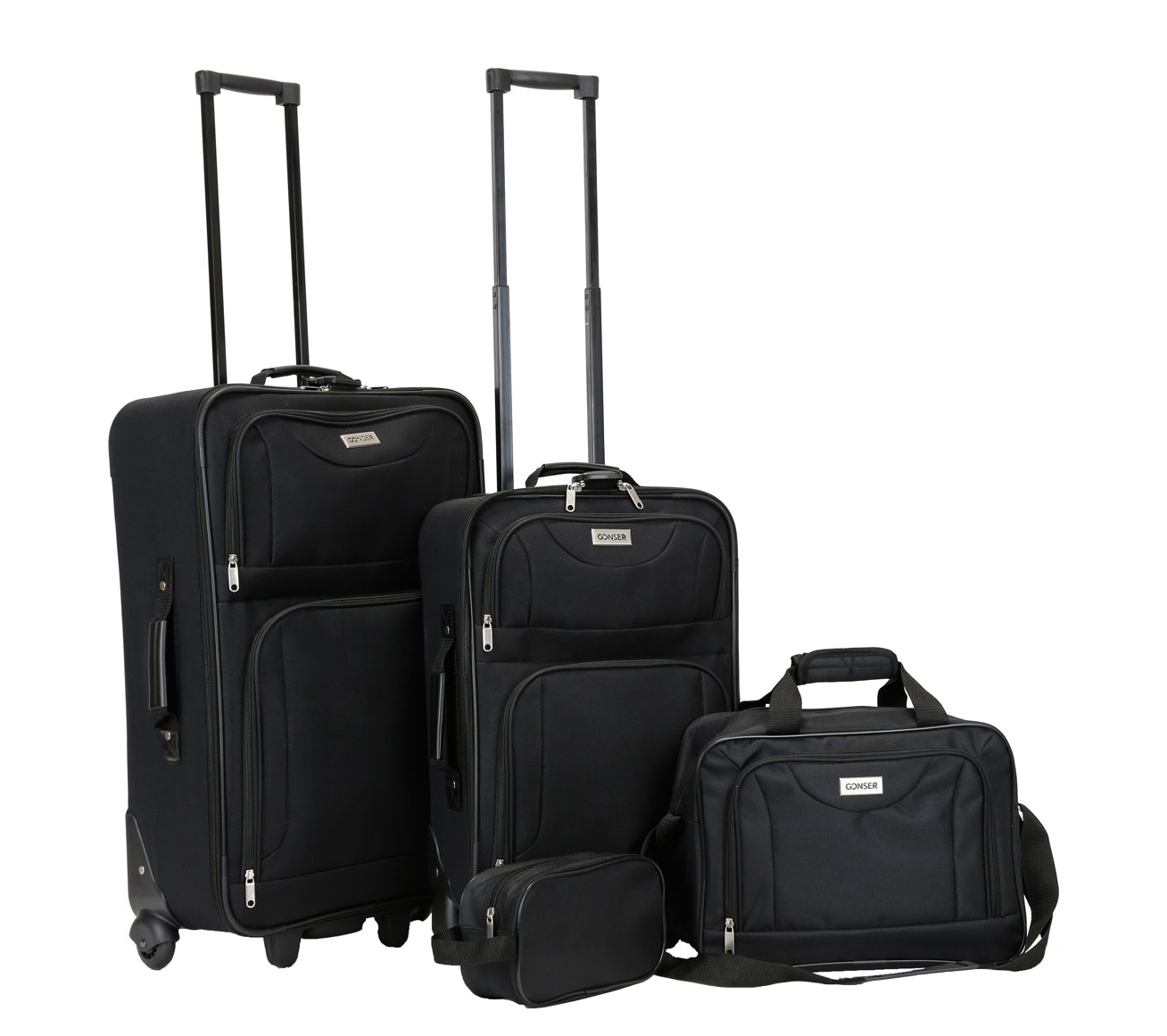 Reisekoffer PACO 4er Set schwarz