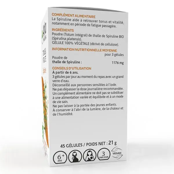Arkopharma Arkogélules Spirulina Orgânica 45 cápsulas