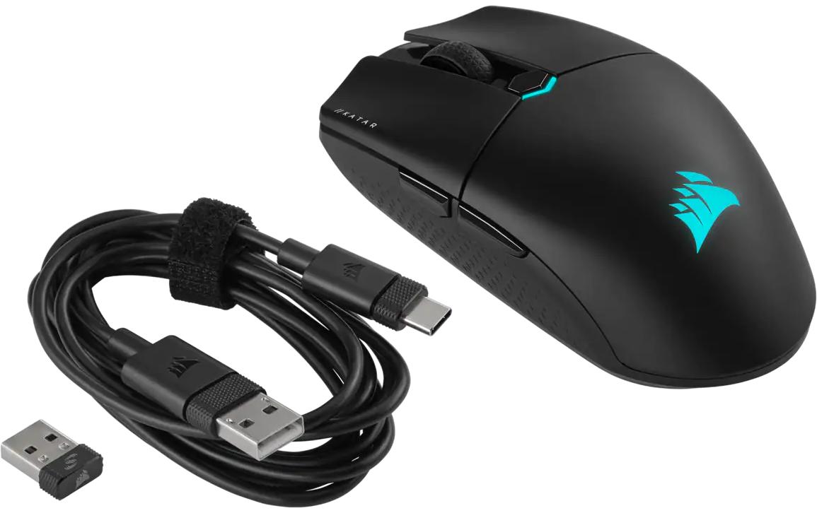 Gaming-Maus Katar Elite Wireless SchwarzKompakte und leichte Gaming-Maus mit programmierbaren Tasten
