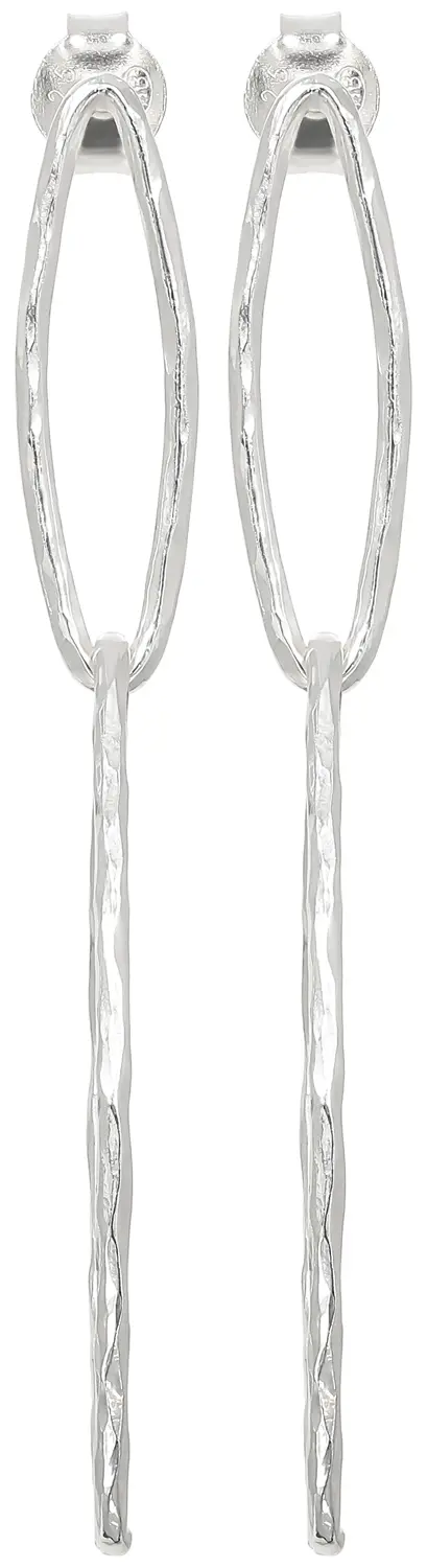 Ohrstecker - Hammered Oval
