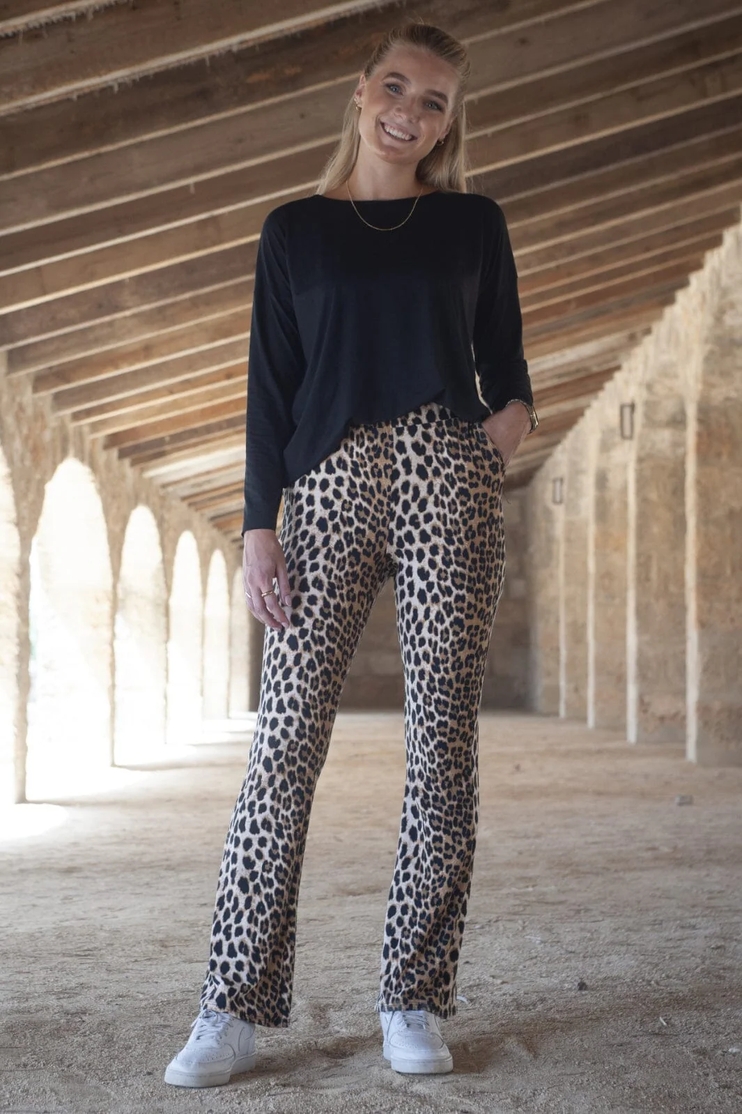 Liberte Alma-Flaired-Pants lux leo