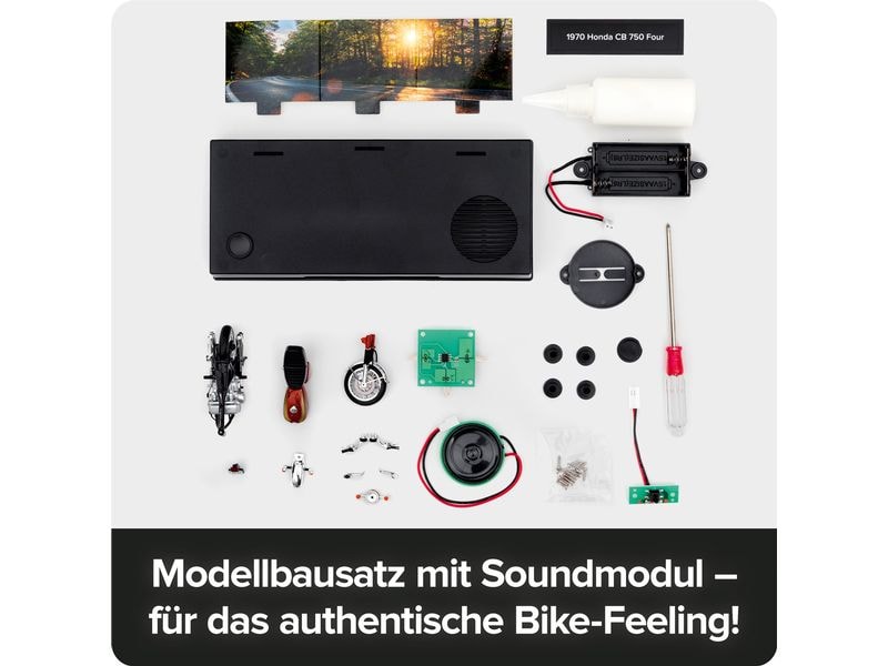 Franzis Bausatz Honda CB 750 Build your Legend 1:24, DE/EN Motorrad Modellbausatz für alle Klassik-Bike-Fans