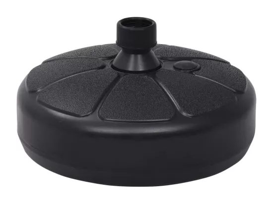 Socle de parasol Rempli de sable/d'eau 15 L Noir