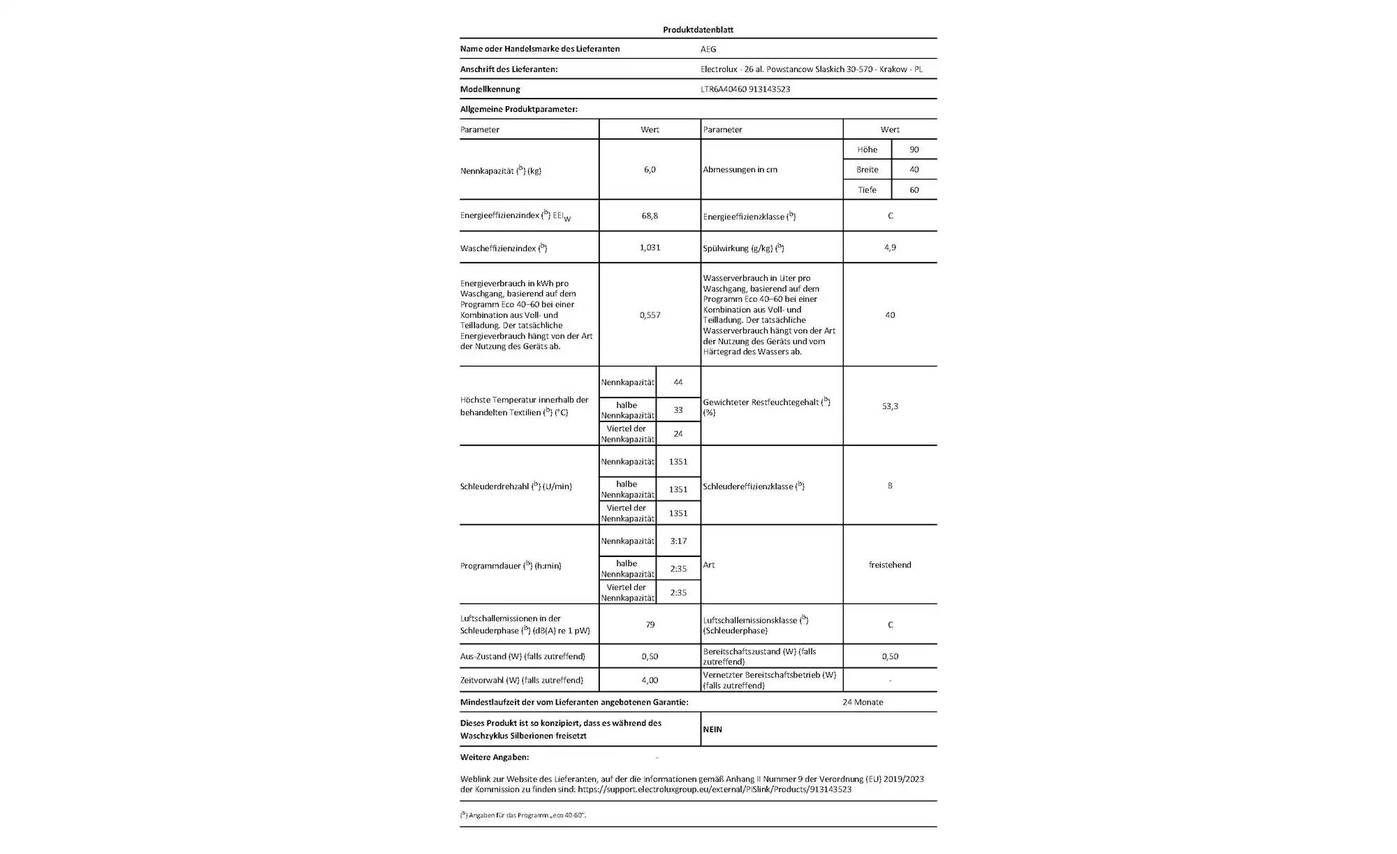 AEG Toplader LTR6A40460