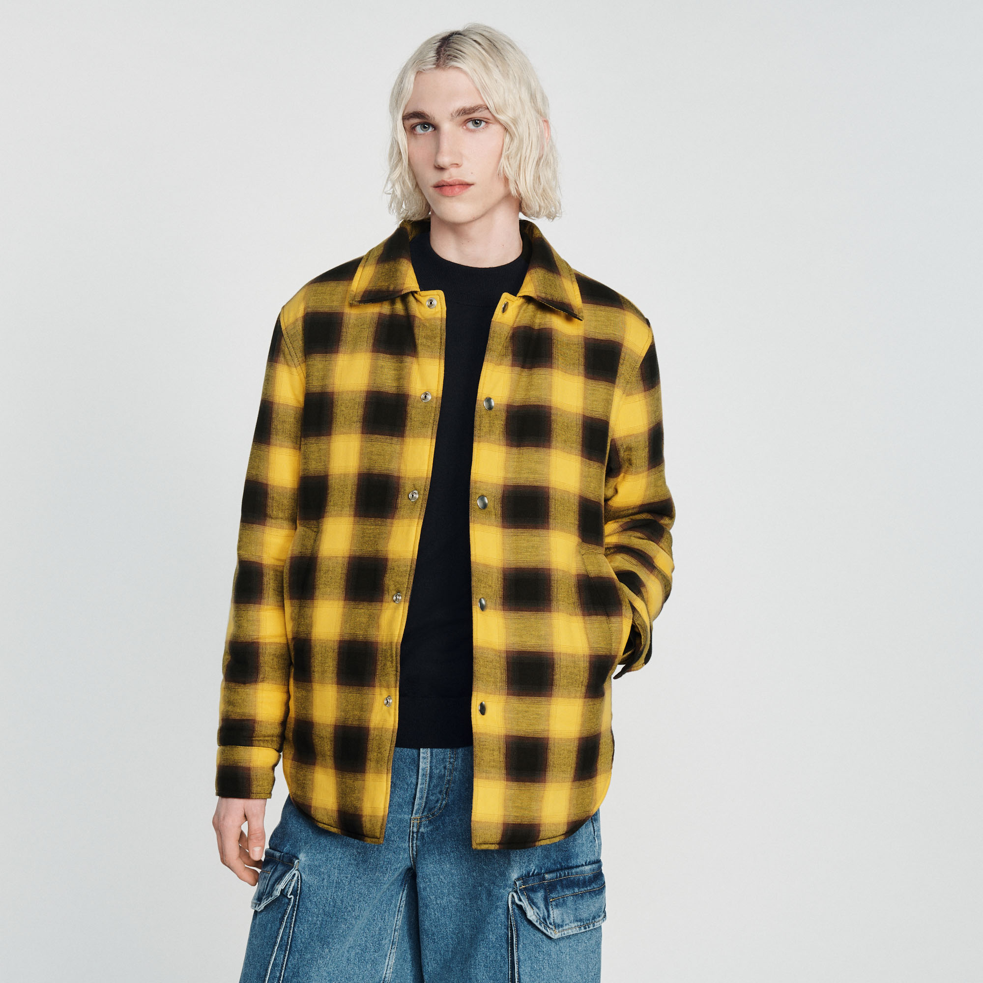 Blouson matelasse á carreaux