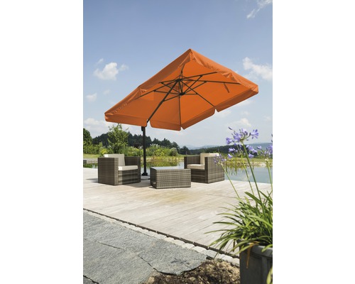 Zwevende parasol Schneider 300 x 300 x 273 cm polyester 200 g/m² terracotta