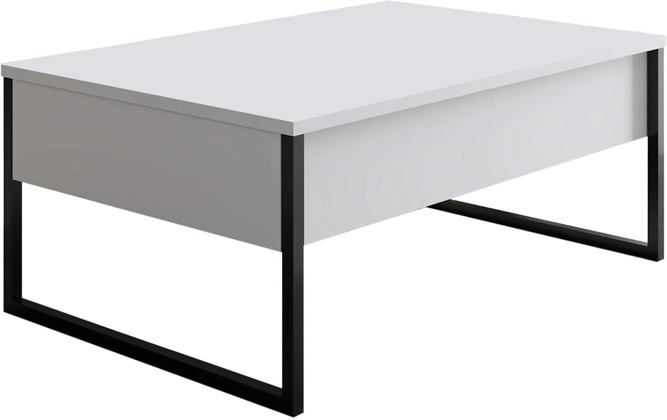 Couchtisch Luxe 90 x 60 x 40 cm, Schwarz/Weiss<br>Wohnzimmertisch