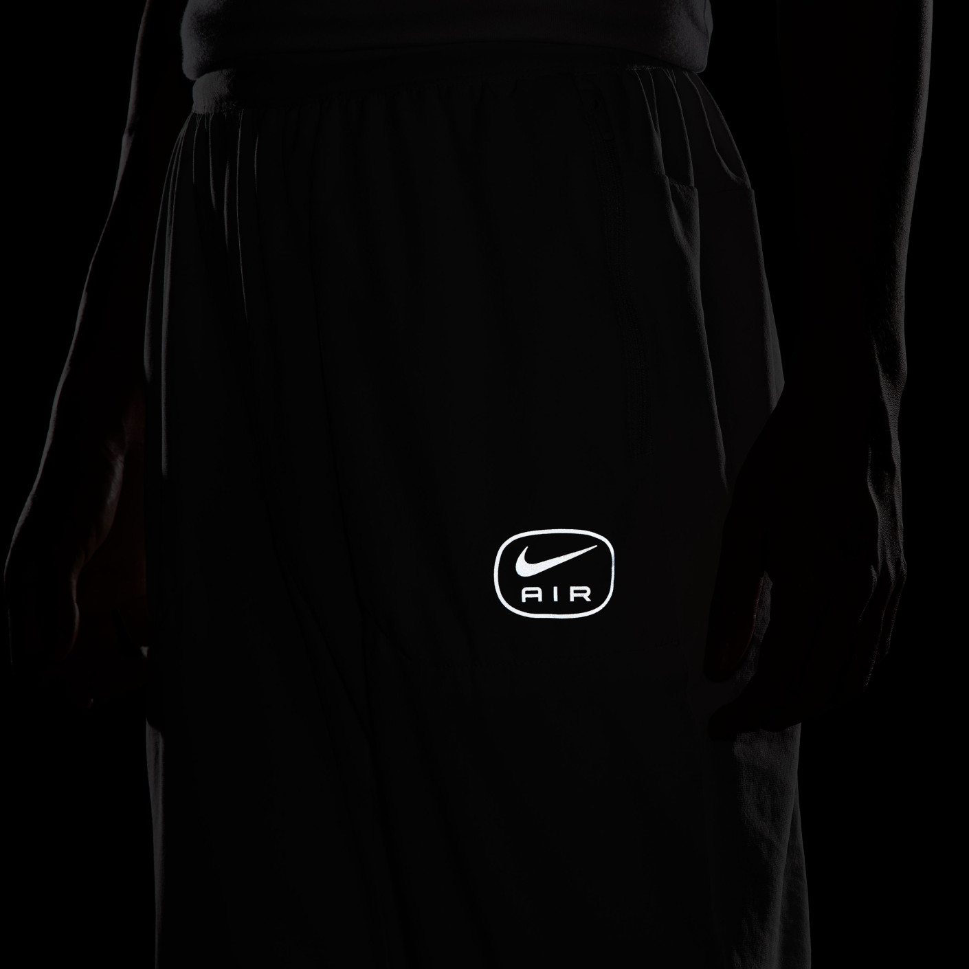 Nike Sportswear Air Trainingsbroek Lichtgrijs Zwart Zilver