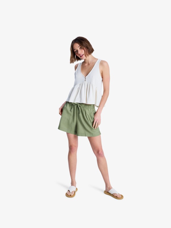 Lekeitio Break Short de plage taille élastique Vert Femme