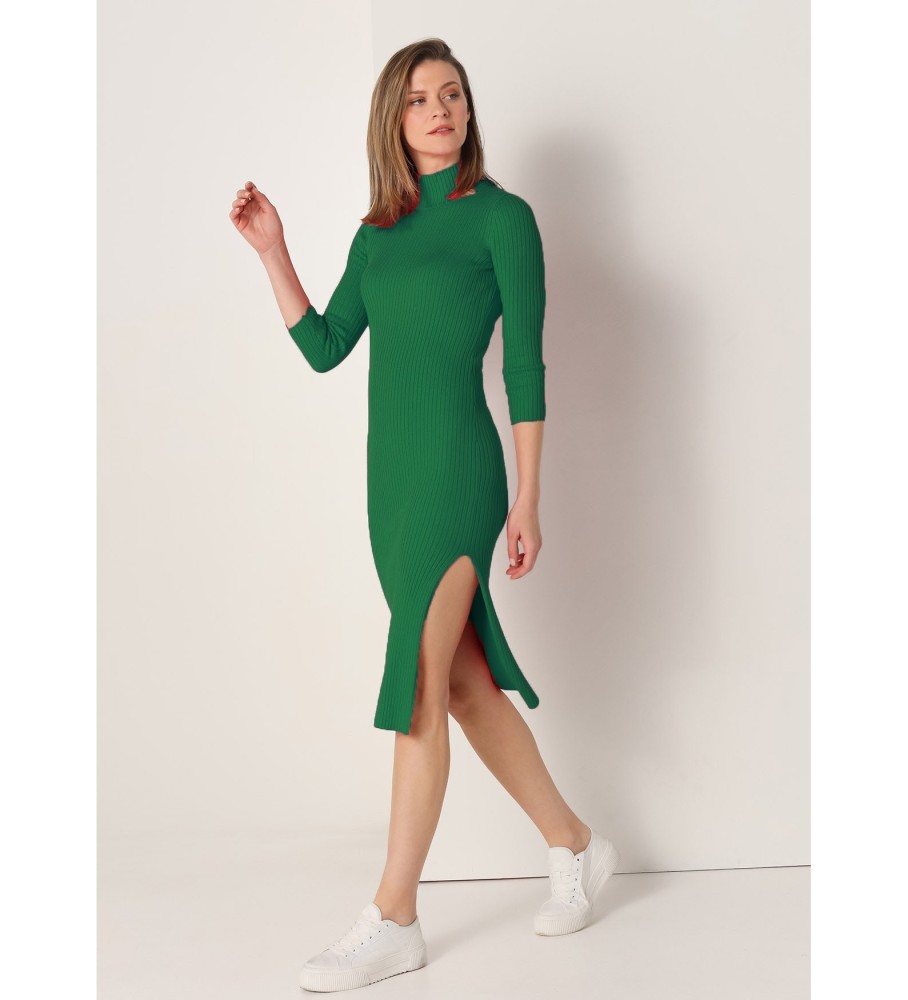 Vestido midi de malha Lois Green