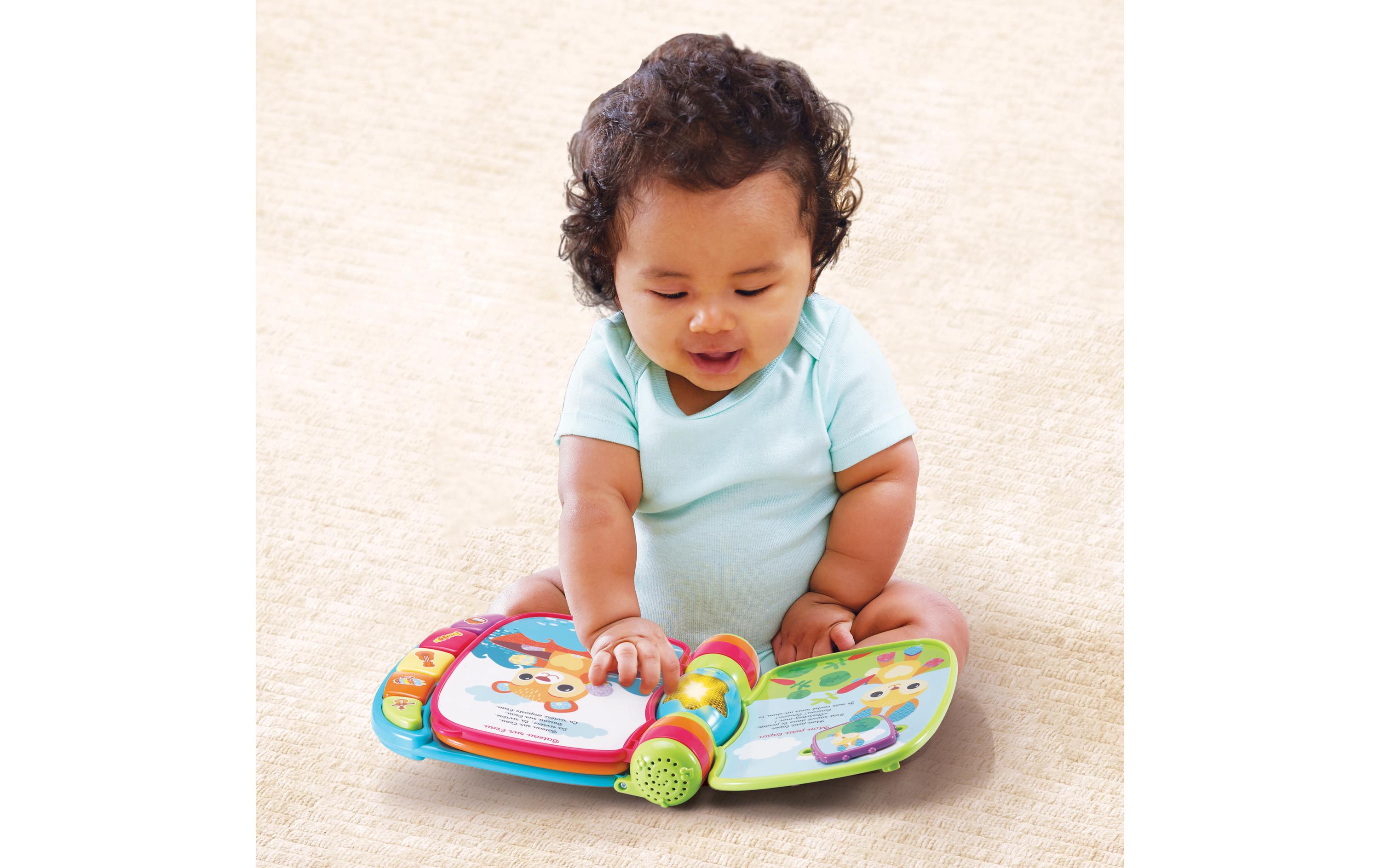 Musikspielzeug Livre enchanté des Baby loulous bleu -FR-Lädt zum Spielen, Zuhören und Mitsingen ein