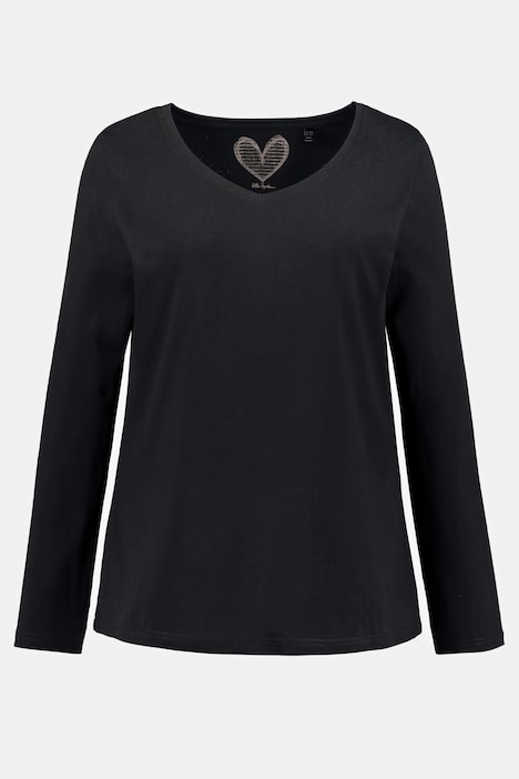 Shirt, Slim, V-Ausschnitt, Langarm