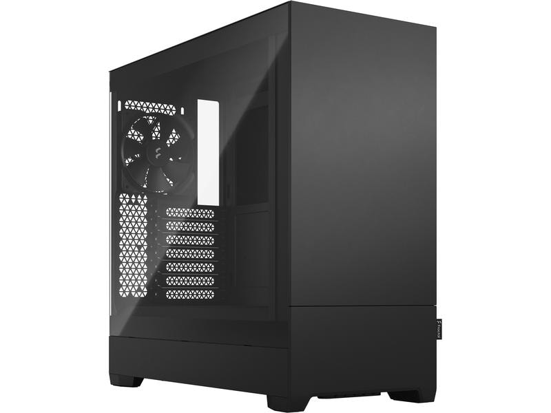 Fractal Design PC-Gehäuse Pop Silent TG Schwarz Kompaktes Midi-Tower-Gehäuse mit Sichtfenster