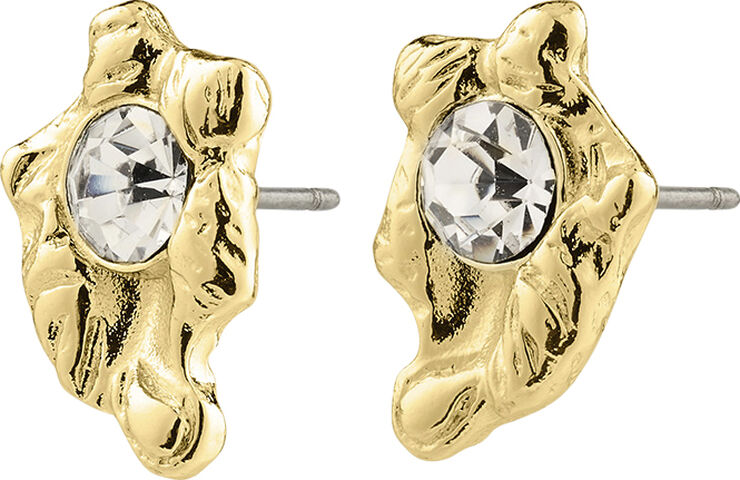 Pilgrim AIAS recycled crystal earrings gold-plated Guld