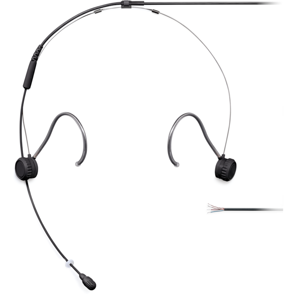 Shure TwinPlex TH53B/O-NC omnidirectionele headset (zonder connector, zwart)