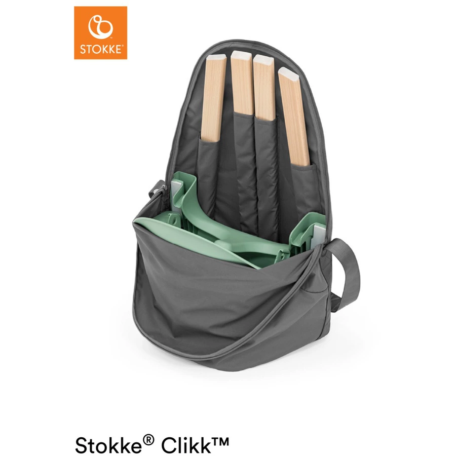 STOKKE® CLIKK™ Hochstuhl Midnight Black + gratis Chair Travel Bag