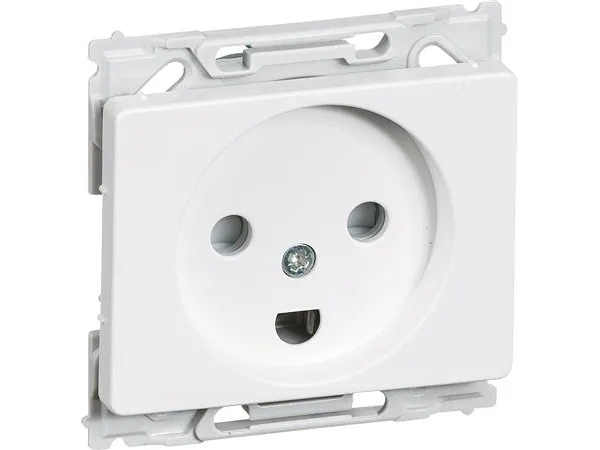 LAURITZ KNUDSEN OPUS® 66 stikkontakt 16A 2-pol med jord hvid.